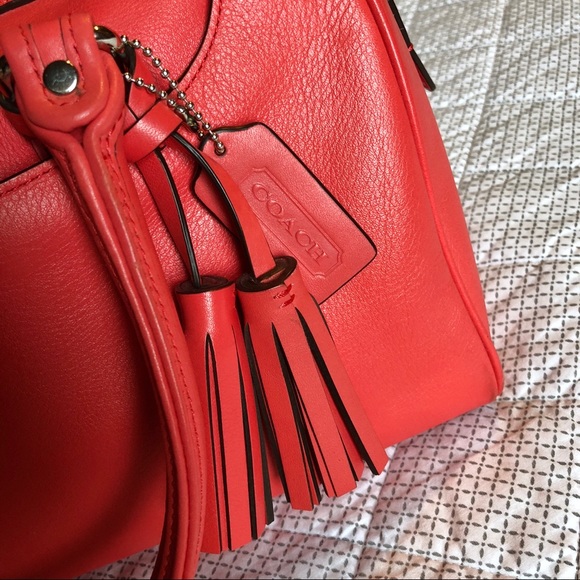 Coach coral leather bag - Picture 4 of 8